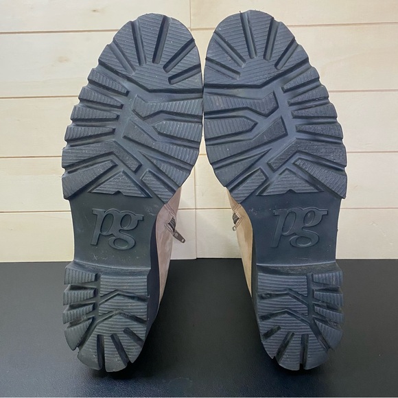 Paul Green Halo Boots Tan Nubuck Leather Women's Size 9.5 Shoes UK 7 Zip Bootie - Picture 9 of 12